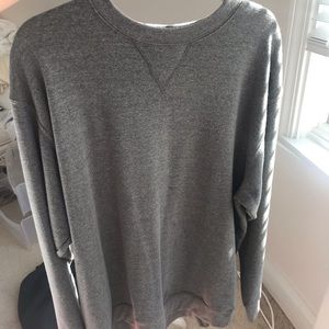 Gray crew neck sweatshirt